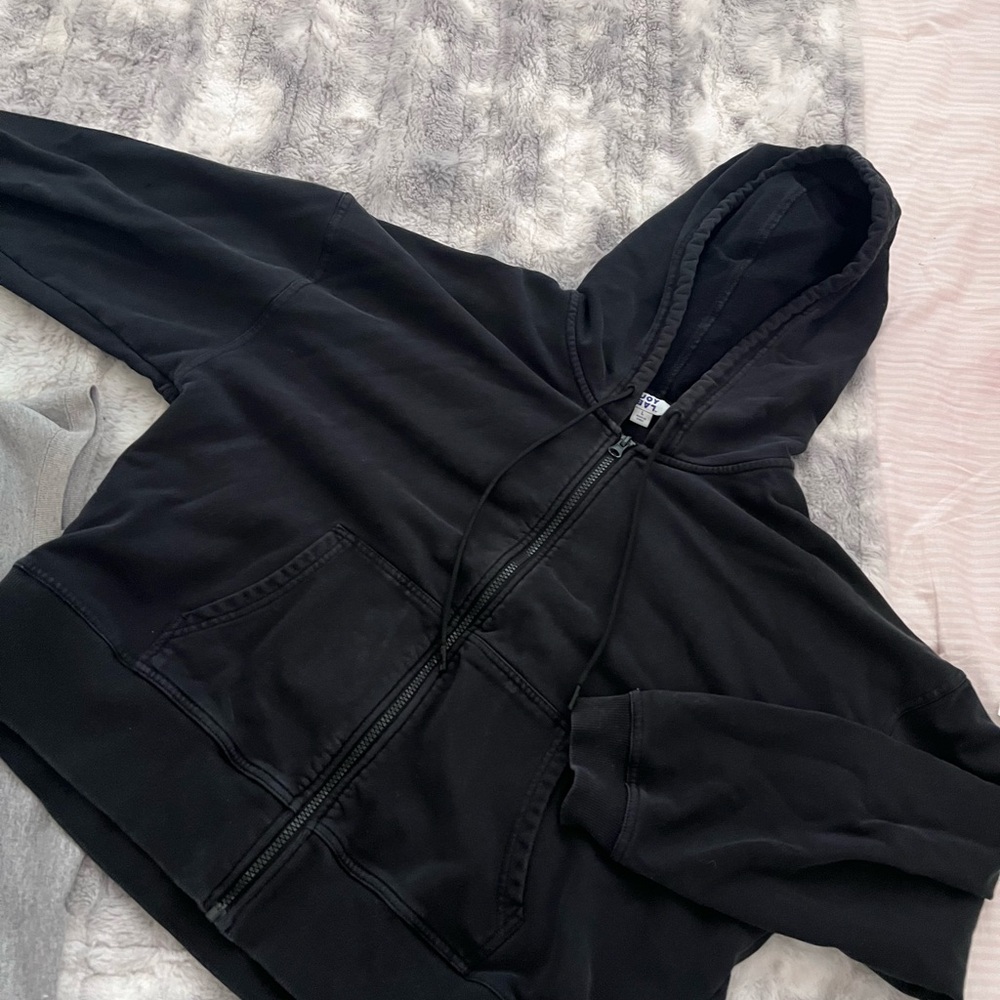 JoyLab Black Full-Zip Hooded Sweatshirt